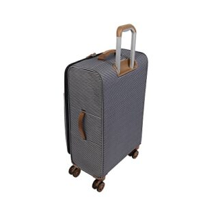 it luggage Beach Stripes 26" Softside Carry-On 8 Wheel Spinner, Black/Grey