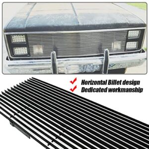 Chrome Grille Grill Insert fits 1981 82 83 84 85 86 1987 Chevy GMC Pickup Suburban Blazer Jimmy Phantom Billet Front Grill Polished (Chrome not cover light)