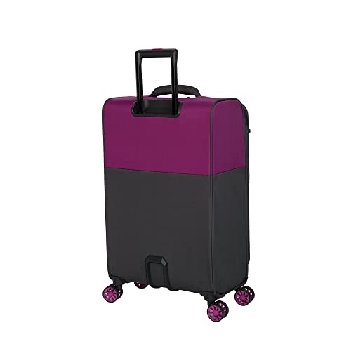 it luggage Duo-Tone 31" Softside Checked 8 Wheel Spinner, Fuschia Red/Magnet