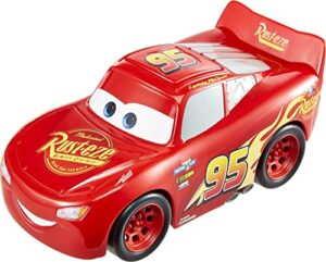 mattel pixar track talkers toy vehicles, lightning mcqueen talking car, collectible character car, 5.5-inch