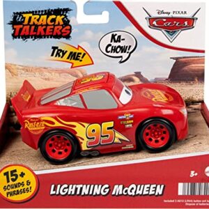 Mattel Pixar Track Talkers Toy Vehicles, Lightning Mcqueen Talking Car, Collectible Character Car, 5.5-Inch