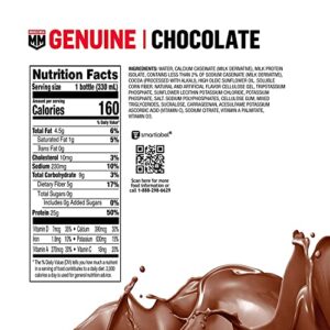 Muscle Milk Genuine Protein Shake, Chocolate, 20g Protein, 11.16 Fl Oz (Pack of 12), Packaging May Vary