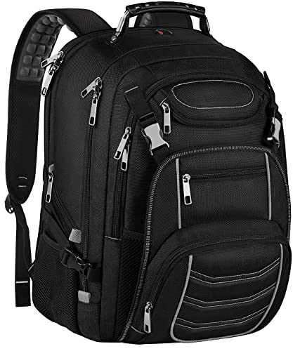 18.4 Laptop Backpack for Men, 60L Extra Large Gaming Laptops Backpack with USB Charger Port,TSA Friendly Flight Approved RFID Anti-Theft Pocket Heavy Duty Durable Computer Bag Backbag