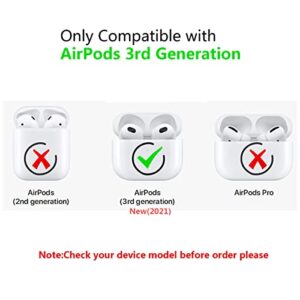 Meishangmei AirPods 3 Case Cute with Keychain & Fur Ball Perfume Design Silicone Soft Shockproof AirPod 3rd Generation Charging Case Cover for Girls and Women - Gold