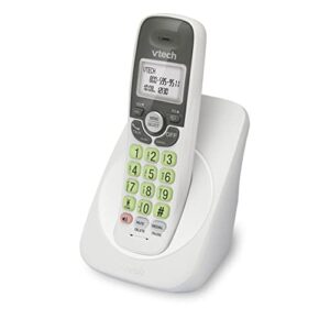 VTech VG101 DECT 6.0 Cordless Phone for Home, Blue-White Backlit Display, Backlit Big Buttons, Full Duplex Speakerphone, Caller ID/Call Waiting, Easy Wall Mount, Reliable 1000 ft Range (White/Grey)