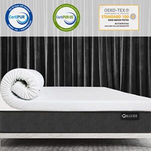 3 Inch Gel Memory Foam Mattress Topper King Size High Density Cooling Pad Pressure Relief Bed Topper (with Removable & Washable Bamboo Cover)