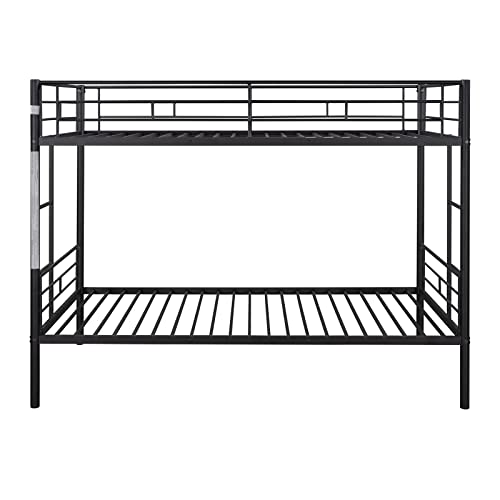 GNIXUU Metal Bunk Bed Twin Over Twin Sturdy Heavy Duty Bunk Beds with 2 Side Ladders, Space Saving, No Box Spring Needed, for Boys Girls Teens Adults