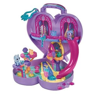 my little pony mini world magic compact creation bridlewood forest toy, buildable playset with izzy moonbow for kids ages 5 and up