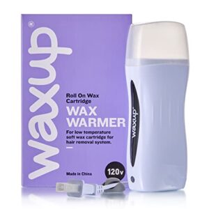 waxup roll on wax warmer, roller wax heater for soft wax cartridge120 volt, professional waxing supplies.