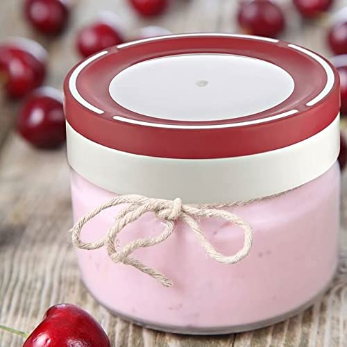 Tribello Wide Mouth Mason Jars 14 Oz, 4-Pack Glass Canning Jars Featured With Plastic Rubber Airtight Lids For Meal Prep, Food Storage Overnight Oats, Jelly, Dry Food Canning, and Homemade Yogurt