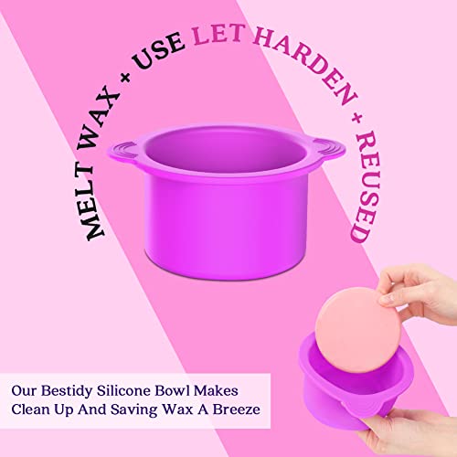 Bestidy Waxing Kit for Women and Men Home Wax Warmer with 5 Pack Hard Wax Beads Hot Wax Hair Removal for Brazilian Body Underarm Bikini Chest Legs Face Eyebrow