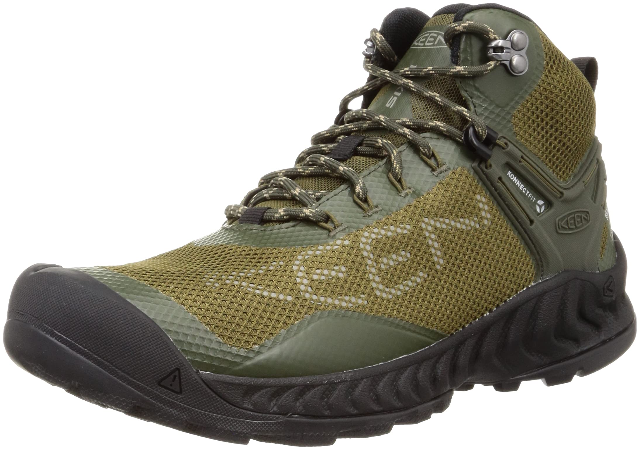 KEEN Men's NXIS Evo Mid Height Waterproof Hiking Boots, Forest Night/Dark Olive, 11