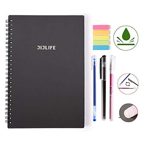 Reusable Smart Erasable Notebook, Six Star Online Wirebound-Notebooks with Cloud Storage for Office Workers, Teachers, Students, 1 Erasable Pen & 1 Colorful Tabs Included(8.5" x 5.8")