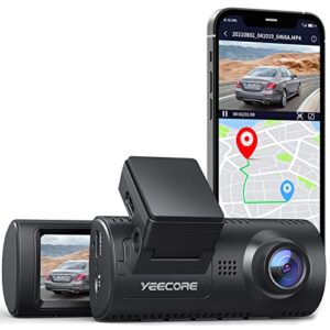 yeecore dash cam, 4k dash cam front uhd 2160p, car camera with wifi gps, 3.16" lcd,dash camera for cars with wdr, night vision, parking monitor, g-sensor, support 256gb max