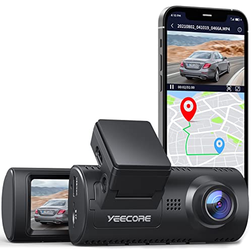 Yeecore Dash Cam, 4K Dash Cam Front UHD 2160P, Car Camera with WiFi GPS, 3.16" LCD,Dash Camera for Cars with WDR, Night Vision, Parking Monitor, G-Sensor, Support 256GB Max