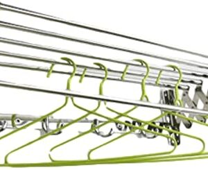 YEIRNTP Wall Mounted Clothes Drying Rack, Easy to Install Indoor Outdoor Stainless Steel Accordion Retractable Bathroom Clothes Airer Clothes Drying Racks (Size : 80cm)