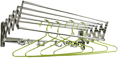 YEIRNTP Wall Mounted Clothes Drying Rack, Easy to Install Indoor Outdoor Stainless Steel Accordion Retractable Bathroom Clothes Airer Clothes Drying Racks (Size : 80cm)