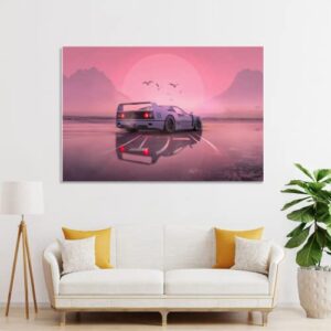 klloq Ferrari F40 Super Sports Car Poster 17 Canvas Poster Wall Art Decor Print Picture Paintings for Living Room Bedroom Decoration Unframe 12x18inch(30x45cm)