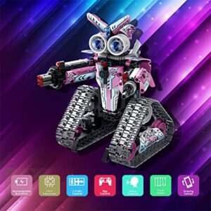 RAYWER RC Robot STEM Projects (408 pcs) for Kids Ages 6-12, Remote APP Controlled Robot, Coding Gear Robot/Tank/RC Car Building Toys Birthday Gifts for Teens Boys Girls