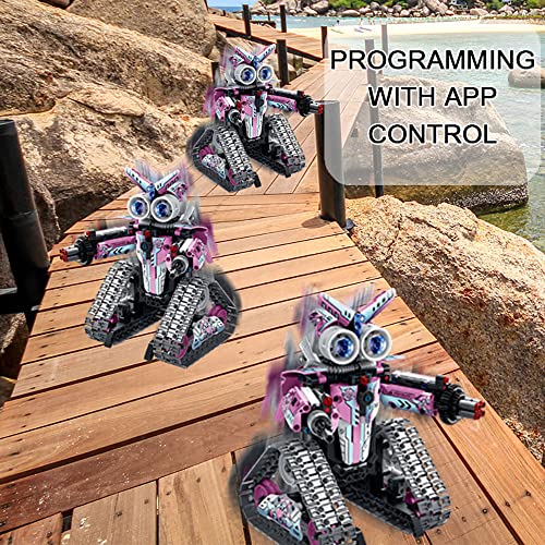 RAYWER RC Robot STEM Projects (408 pcs) for Kids Ages 6-12, Remote APP Controlled Robot, Coding Gear Robot/Tank/RC Car Building Toys Birthday Gifts for Teens Boys Girls