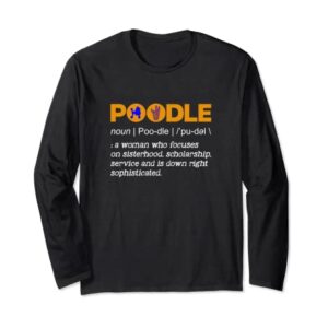 Womens SGRho Sigma 1922 Poodle Noun Gamma Rho Hand Sign Long Sleeve T-Shirt