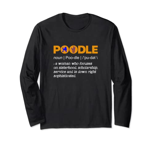 Womens SGRho Sigma 1922 Poodle Noun Gamma Rho Hand Sign Long Sleeve T-Shirt