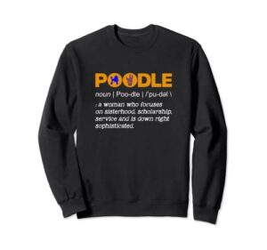 womens sgrho sigma 1922 poodle noun gamma rho hand sign sweatshirt