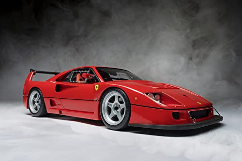 Wall Art Impressions 35x24in Ferrari F40 Sports Car Red 【Laminated】