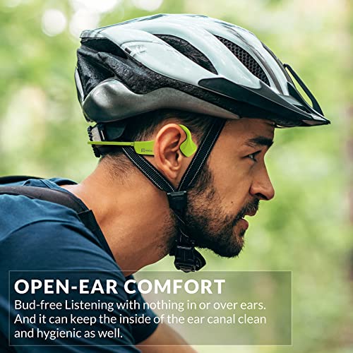 Bone Conduction Headphones Bluetooth 5.0,Wireless Open Ear Headphones with Built-in Mic,Waterproof Earphones,Sweatproof Sports Headset for Running,Cycling,Hiking,Gym,Climbing & Driving(Black)