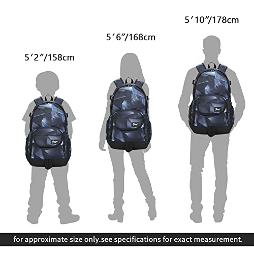 rickyh style School Backpack Travel Bag for Men & Women Lightweight College Back Pack with Laptop Compartmen (04JHHEI)