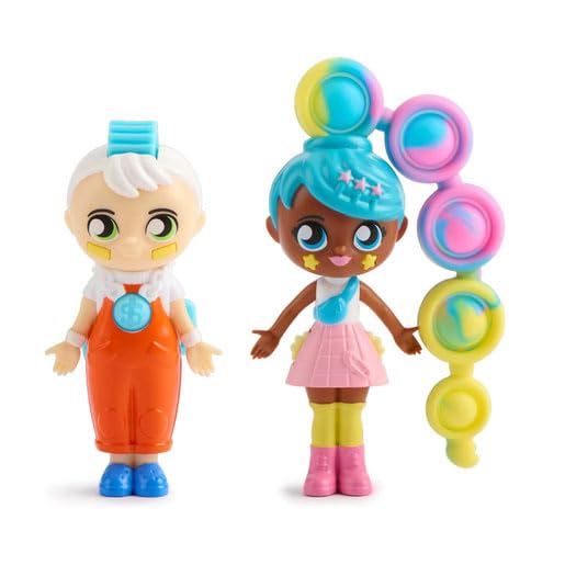 Fashion Fidgets Sensory Toy Dolls – Push Pop Fidget Toy Includes 1 Mystery Doll – Anxiety and Stress Relief for Kids