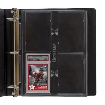 Ultra PRO - 4 Pockets Page for PSA Slabs 1ct. - Protect Your Graded Gaming Cards, Sports Cards, and Collectible Cards to Keep in Pristine Condition Still Being Able to Show Off to Friends and Family