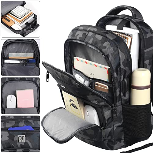 Paude Backpack for Men,College Backpack School Bookbag for Teens,Laptop Bookbag with USB Port and Headphone Hole