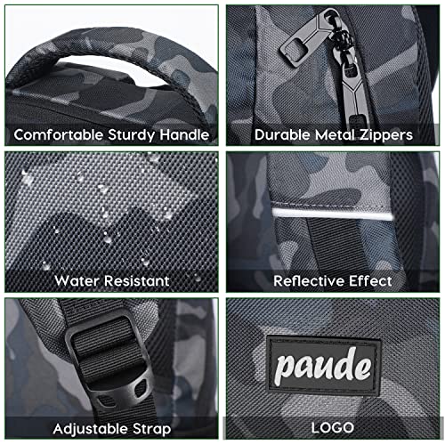 Paude Backpack for Men,College Backpack School Bookbag for Teens,Laptop Bookbag with USB Port and Headphone Hole