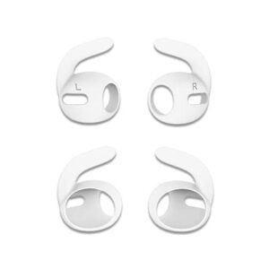 ALXCD Sport Eartips Hook Compatible with AirPods 3 Earbuds 3rd Gen 2021, Anti Slip Silicone Earbuds Covers Earhooks, Compatible with AirPods 3, 5 Pairs, White Gray Pink Red Blue
