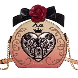 Danielle Nicole X Disney Beauty and the Beast Belle Perfume Crossbody - Fashion Cosplay Disneybound Cute Crossbody Bags, Multicolor
