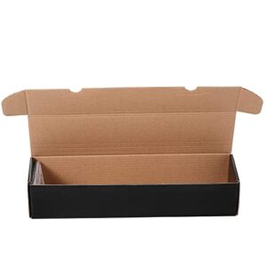 12 Pack Card Storage Box for Standard 20pt Trading Cards, Baseball Card Boxes Storage Collectible Trading Card Cases for Baseball, Sport Cards, Gaming Card Collecting (Black, 14 x 2.7 x 3.6 Inch)