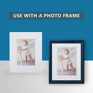 Somime Acid Free 8x10 Frame Mat Set, White 8x10 Matte for 5x7 Pictures with Core Bevel Cut for Photos, Artworks, Prints(10 Pack) - Includes Pre-Cut Mats, Backing Boards and Crystal Seal Bags