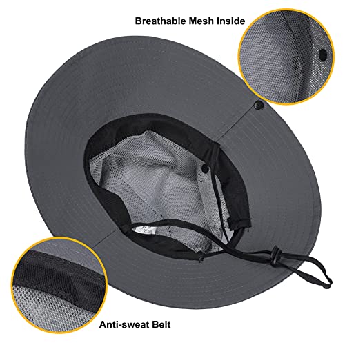 Lesgrod Womens Ponytail Sun Hat UV Protection Bucket Hats Foldable Wide Brim Hat for Beach Fishing Hiking