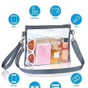 Clear Crossbody Purse Bag Stadium Approved Clear Tote Bag for Work Concert Sports