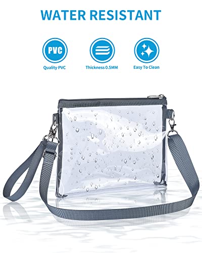 Clear Crossbody Purse Bag Stadium Approved Clear Tote Bag for Work Concert Sports