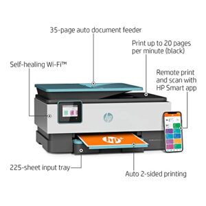 HP Wireless Color All in one Inkjet Printer - Print, Scan, Copy, Fax with Auto Document Feeder, 2-Sided Printing and Self-Healing Wi-Fi with 6 ft NeeGo Printer Cable