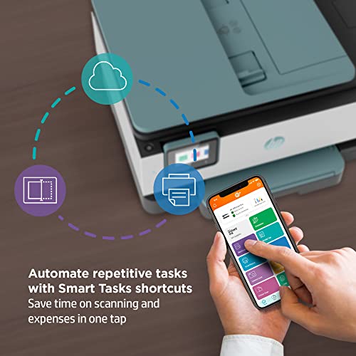 HP Wireless Color All in one Inkjet Printer - Print, Scan, Copy, Fax with Auto Document Feeder, 2-Sided Printing and Self-Healing Wi-Fi with 6 ft NeeGo Printer Cable