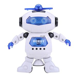 hozee lighting robot toy, humanoid robot kid robot toy 360° rotatable interesting robot toy for birthday gift
