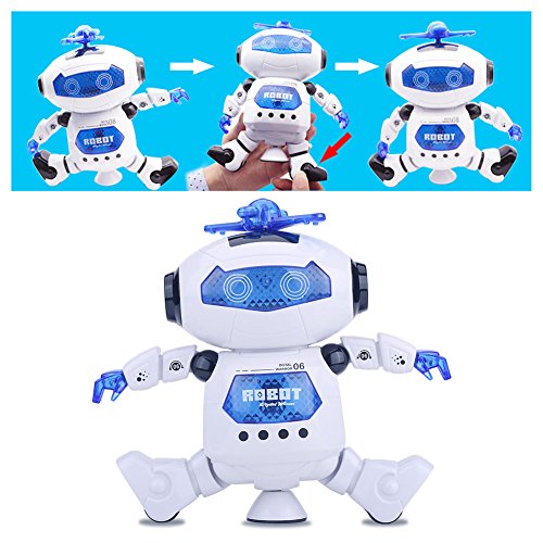 Hozee Lighting Robot Toy, Humanoid Robot Kid Robot Toy 360° Rotatable Interesting Robot Toy for Birthday Gift