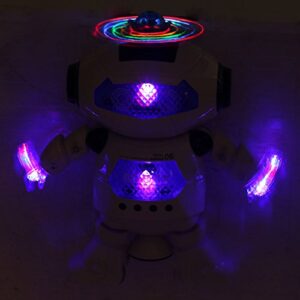 Hozee Lighting Robot Toy, Humanoid Robot Kid Robot Toy 360° Rotatable Interesting Robot Toy for Birthday Gift