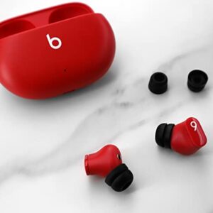 6 Pairs Double Flange Compatible with Beats Studio Buds/Fit Pro Ear Tips, S/M/L Replacement Noise Isolation Silicone Eartips Earbuds Fit in Case for Beat Studio Buds - 2 Flange Black