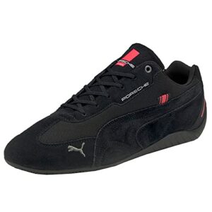 puma mens porsche legacy speed cat driving lace up sneakers shoes casual - black - size 9 m