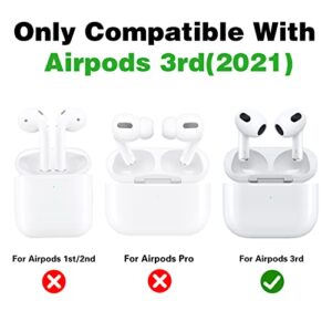STSNano Funny Case for AirPod 3 Fashion Design Fun 3D Cool Girls Boys for Air Pods 3 3rd Generation Unique Cartoon Trendy Kawaii Cover for Teen Kids Cases for AirPods 3 (2021) (Green Paper)