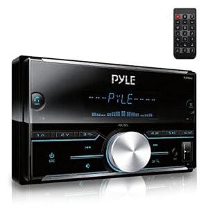 pyleusa dsp stereo receiver power amplifier, bluetooth compatible, 150 watt vehicle head unit, 2/3 way crossover, 25-band eq, swc jack, am/fm/mp3/usb/aux, double din, 30 preset stations, lcd display